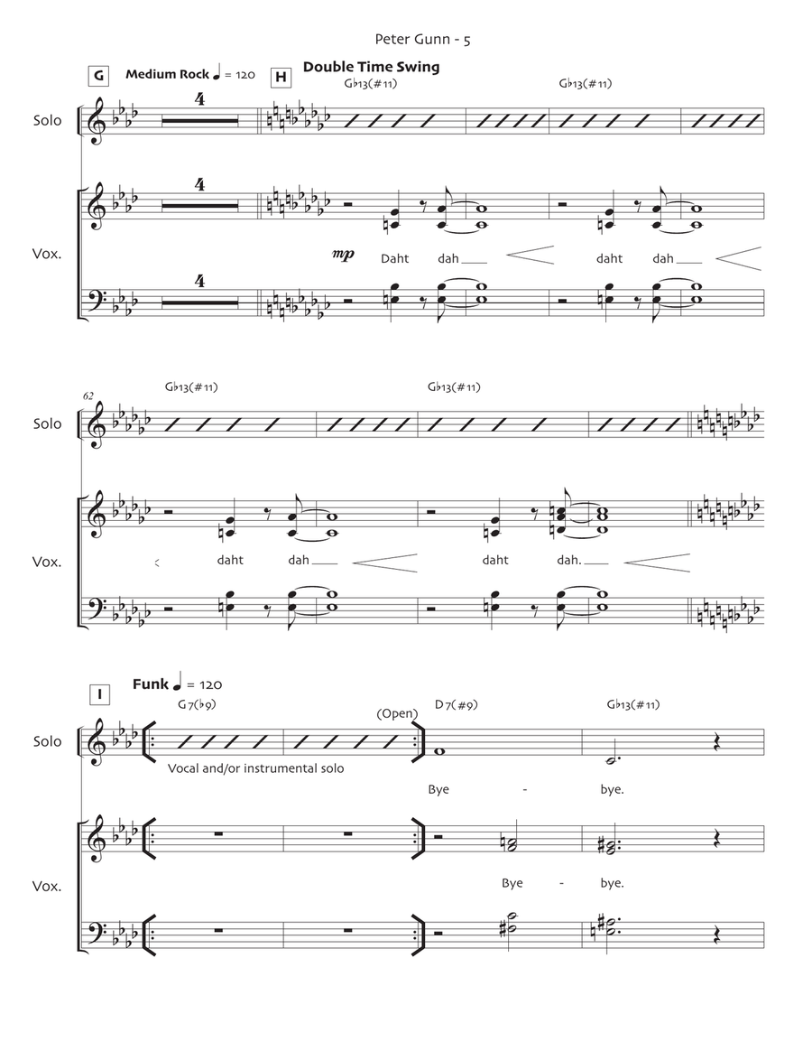 Peter Gunn Divisi scores gallery preview page 6
