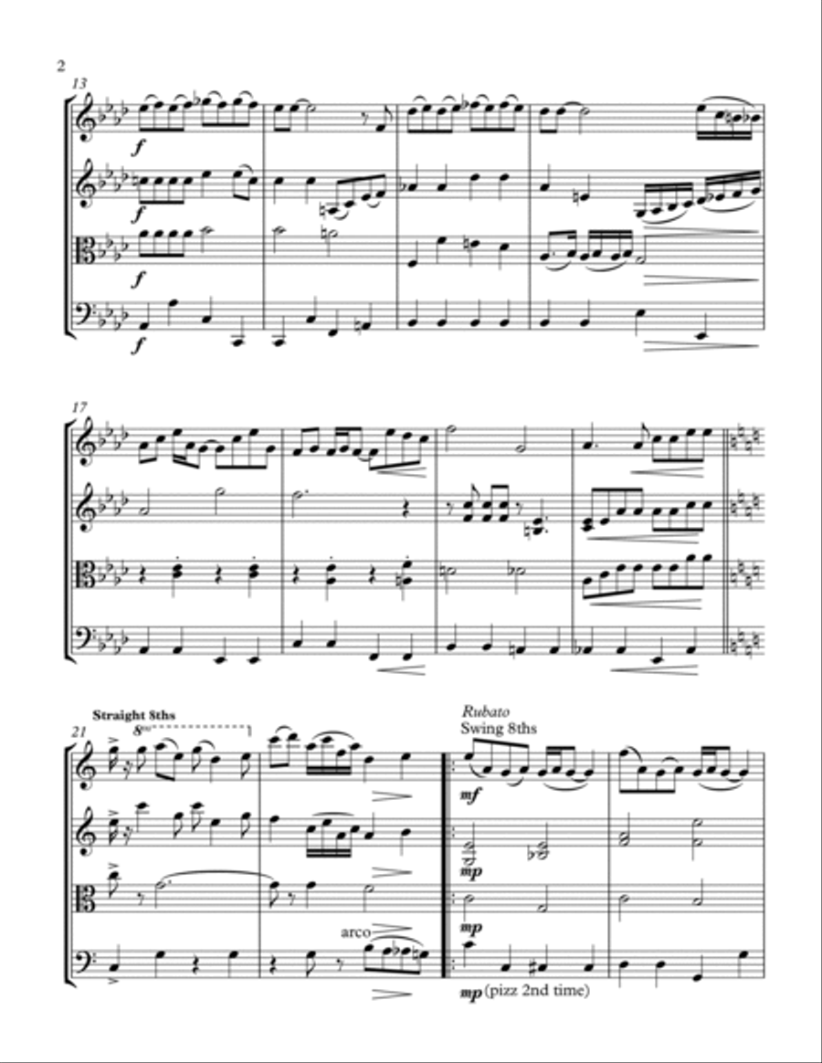 It's Been A Long, Long Time String Quartet scores gallery preview page 2