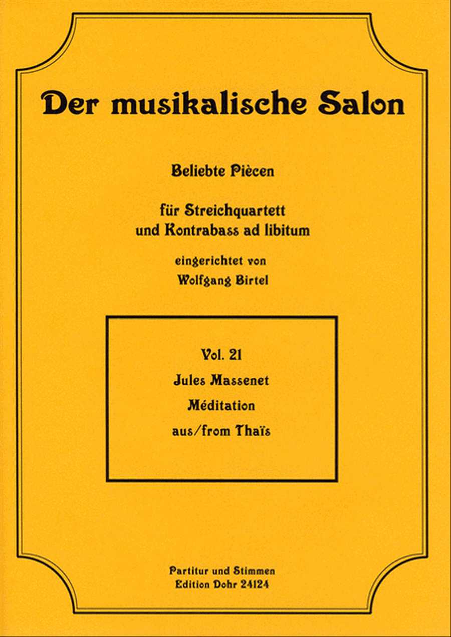 Méditation aus Thais (für Streichquartett) String Quartet scores gallery preview page 1