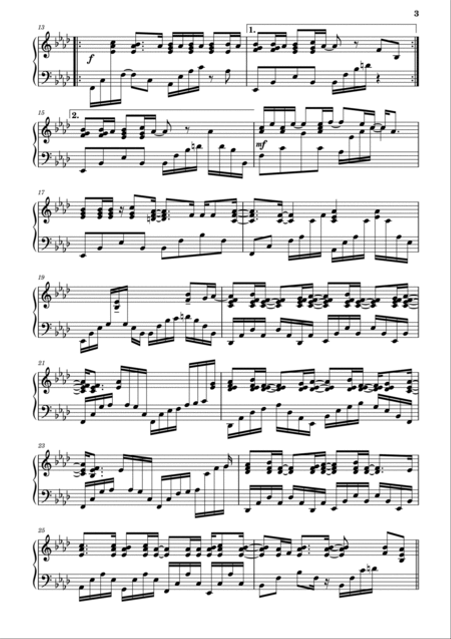 Wonderwall Wonderwall Piano Solo scores gallery preview page 3