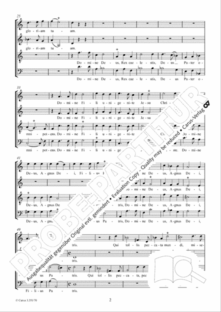 Gloria Gloria 4-Part scores gallery preview page 3