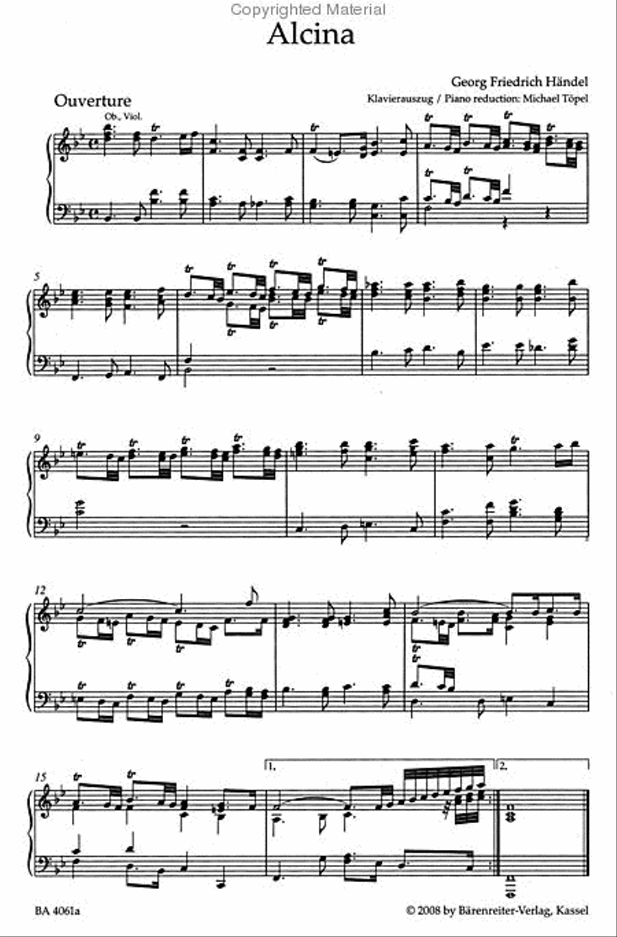 Alcina, HWV 34 SSATB scores gallery preview page 3
