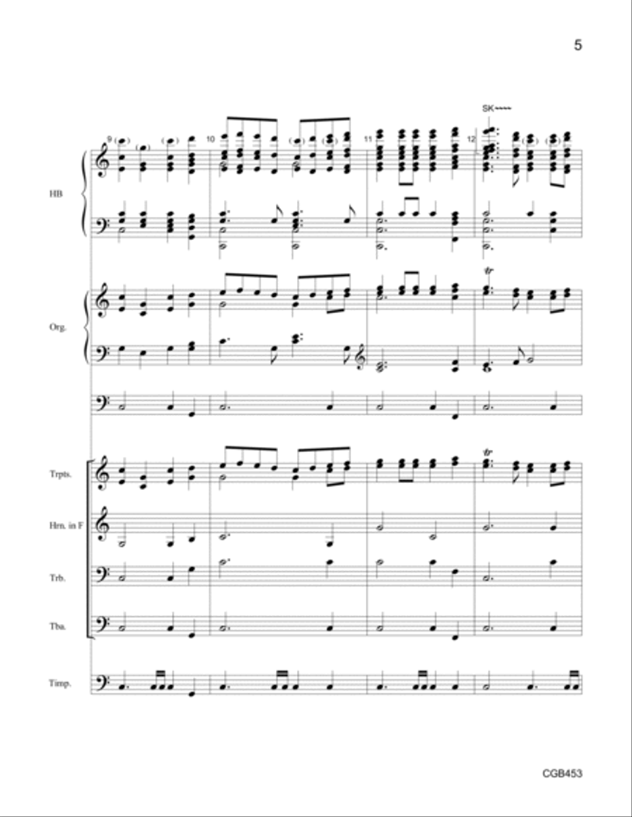Rondeau (Full Score) Handbell Choir scores gallery preview page 5