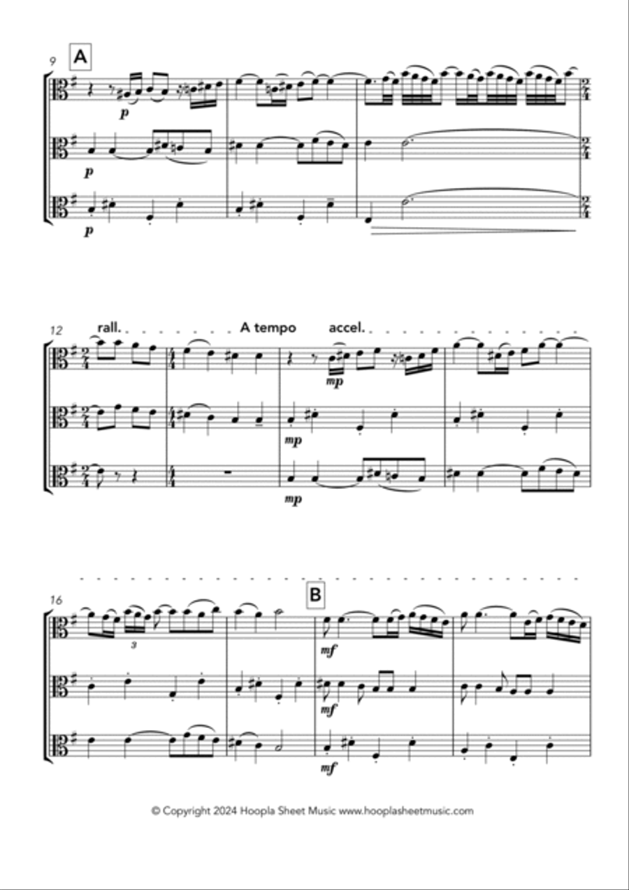 Hava Nagila Hava Nagila String Trio scores gallery preview page 2