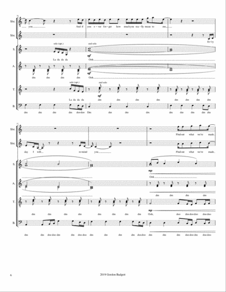 Count On Me A Cappella scores gallery preview page 6