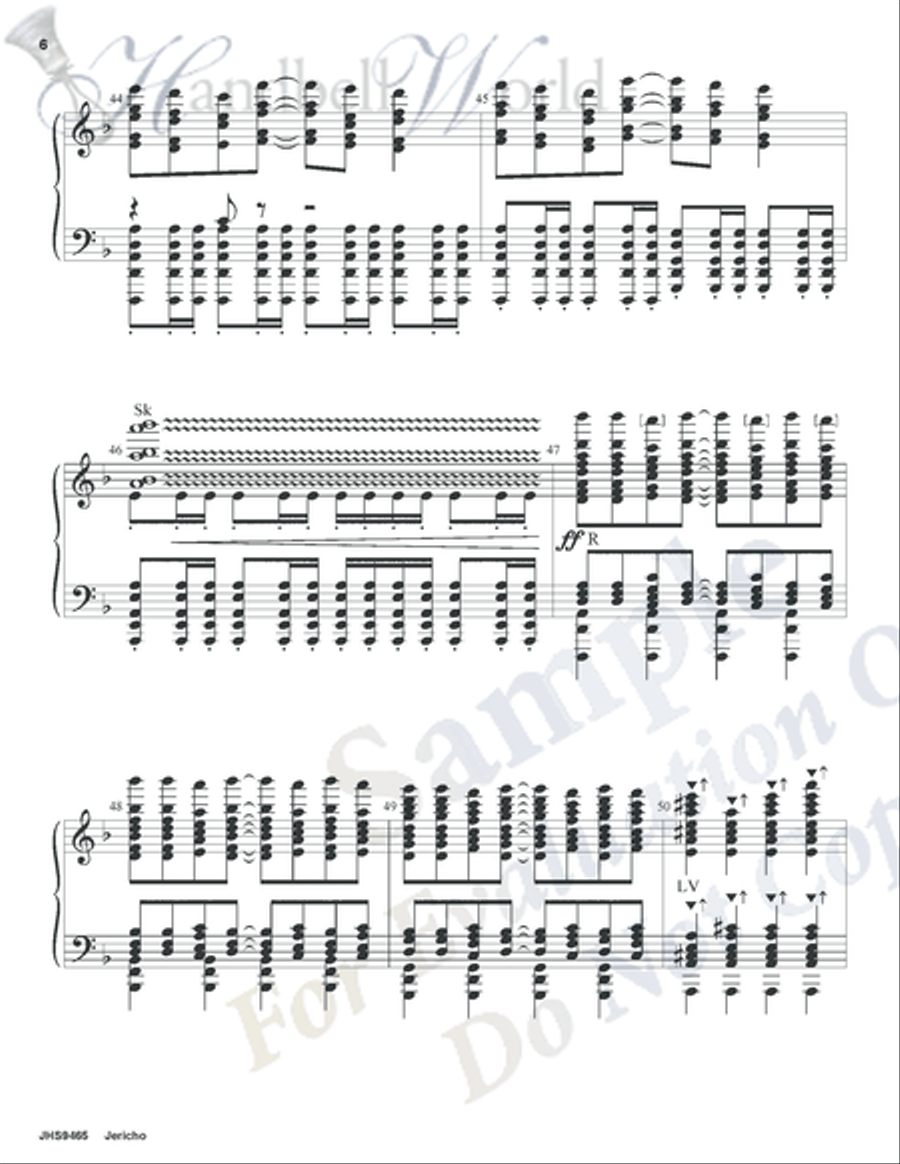 Jericho Jericho Handbell Choir scores gallery preview page 5