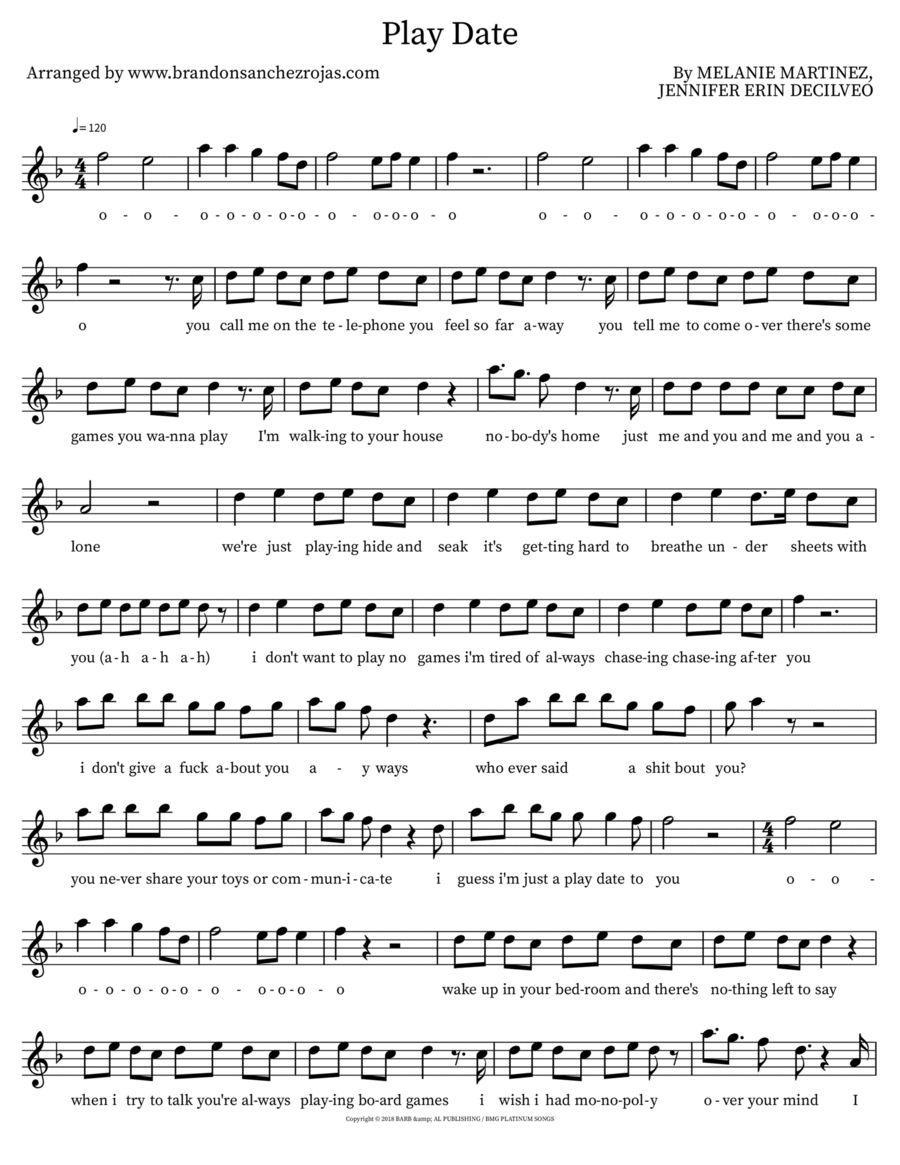 Play Date Violin Solo scores gallery preview page 1