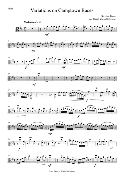Variations on Camptown Races for viola and guitar image number null