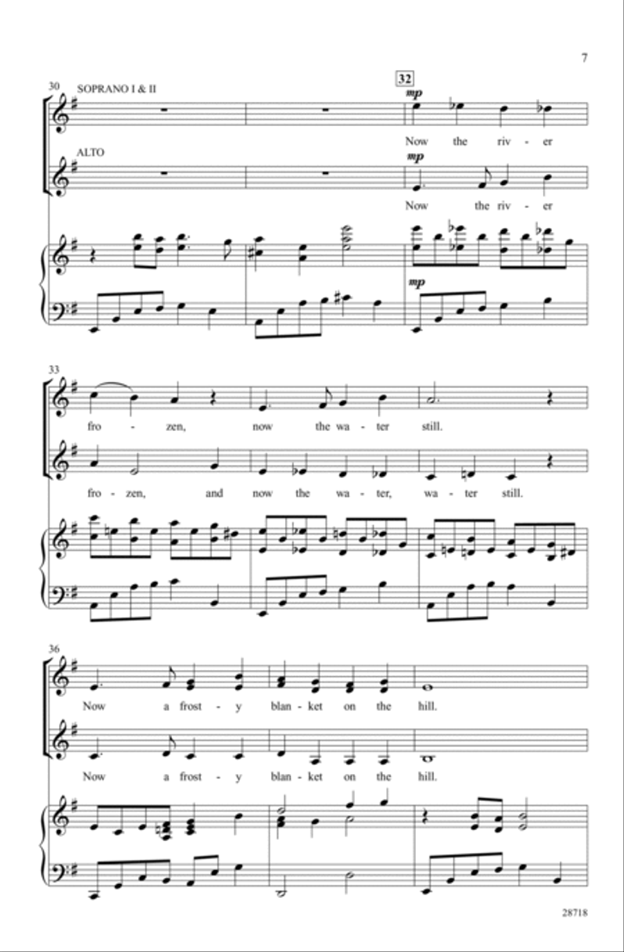 The Snow Begins to Fall SSA scores gallery preview page 5
