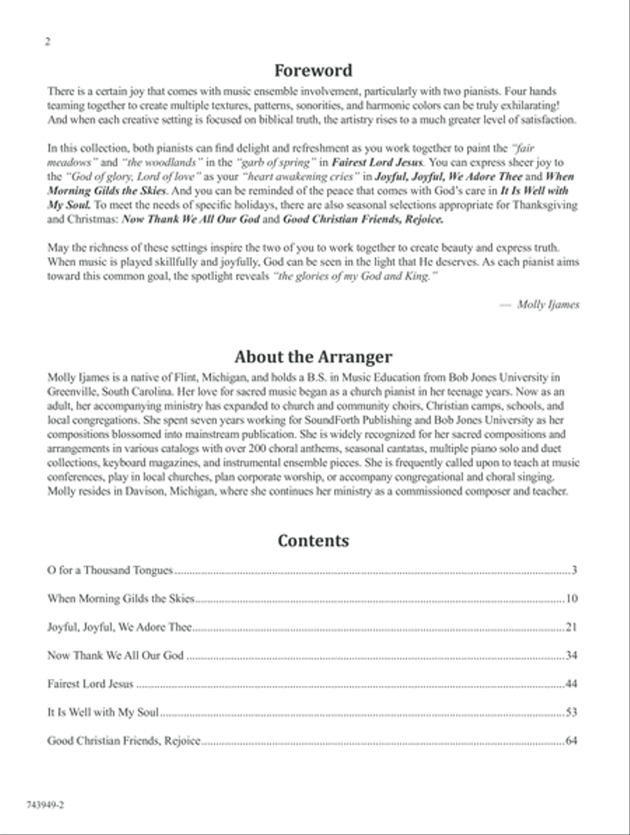 The Glories of My God and King (Digital Delivery) Piano Duet scores gallery preview page 2