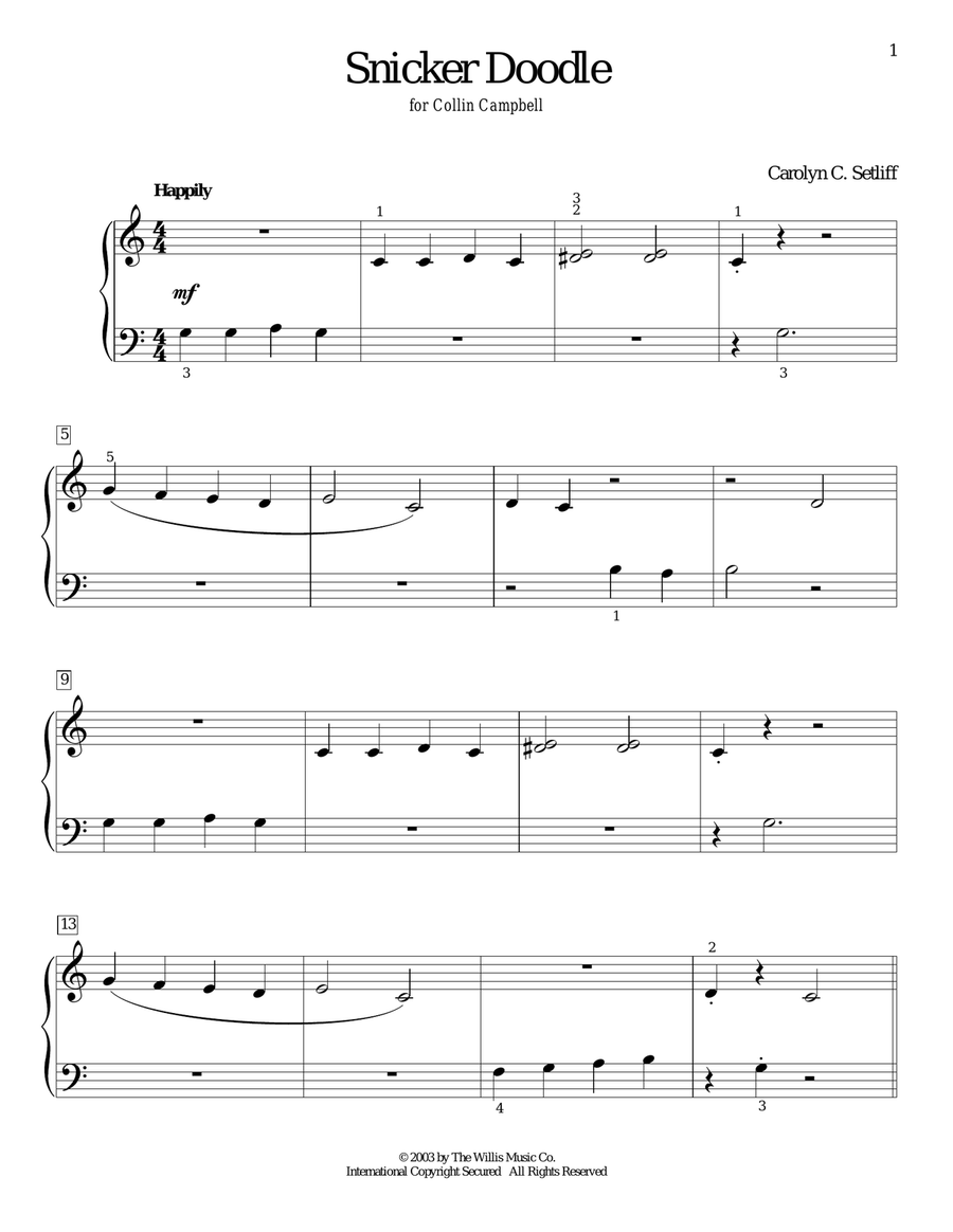 Snicker Doodle Piano Method scores gallery preview page 1