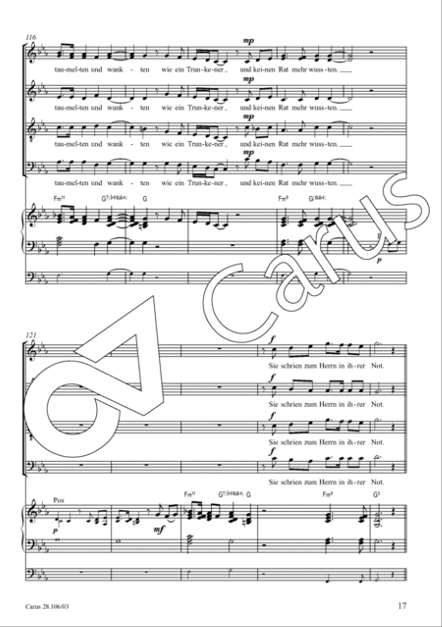 Die mit Schiffen auf dem Meer (Psalm 107) 4-Part scores gallery preview page 18