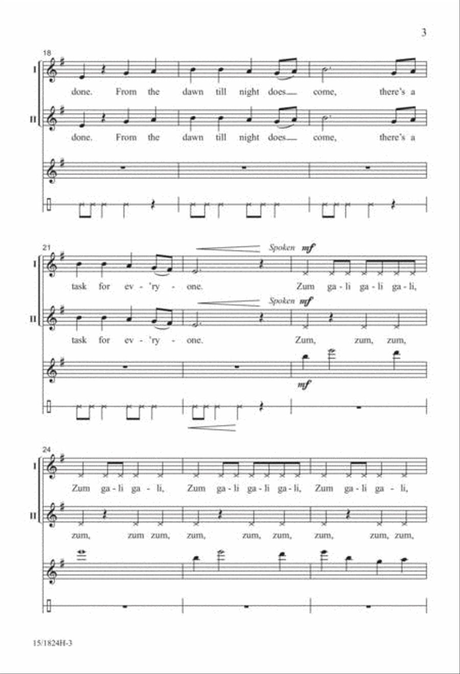 Zum Gali Gali 2-Part scores gallery preview page 3