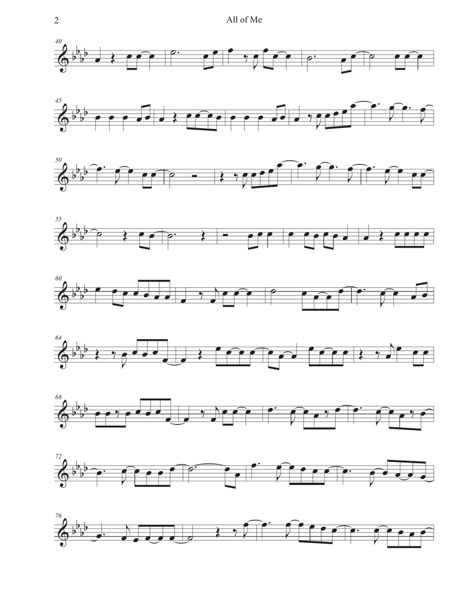 All Of Me Flute Solo scores gallery preview page 2