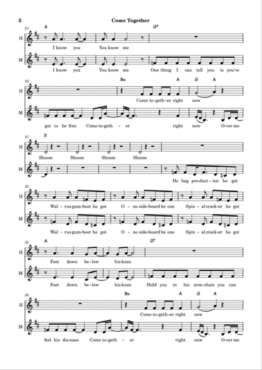 Come Together Come Together Guitar scores gallery preview page 2