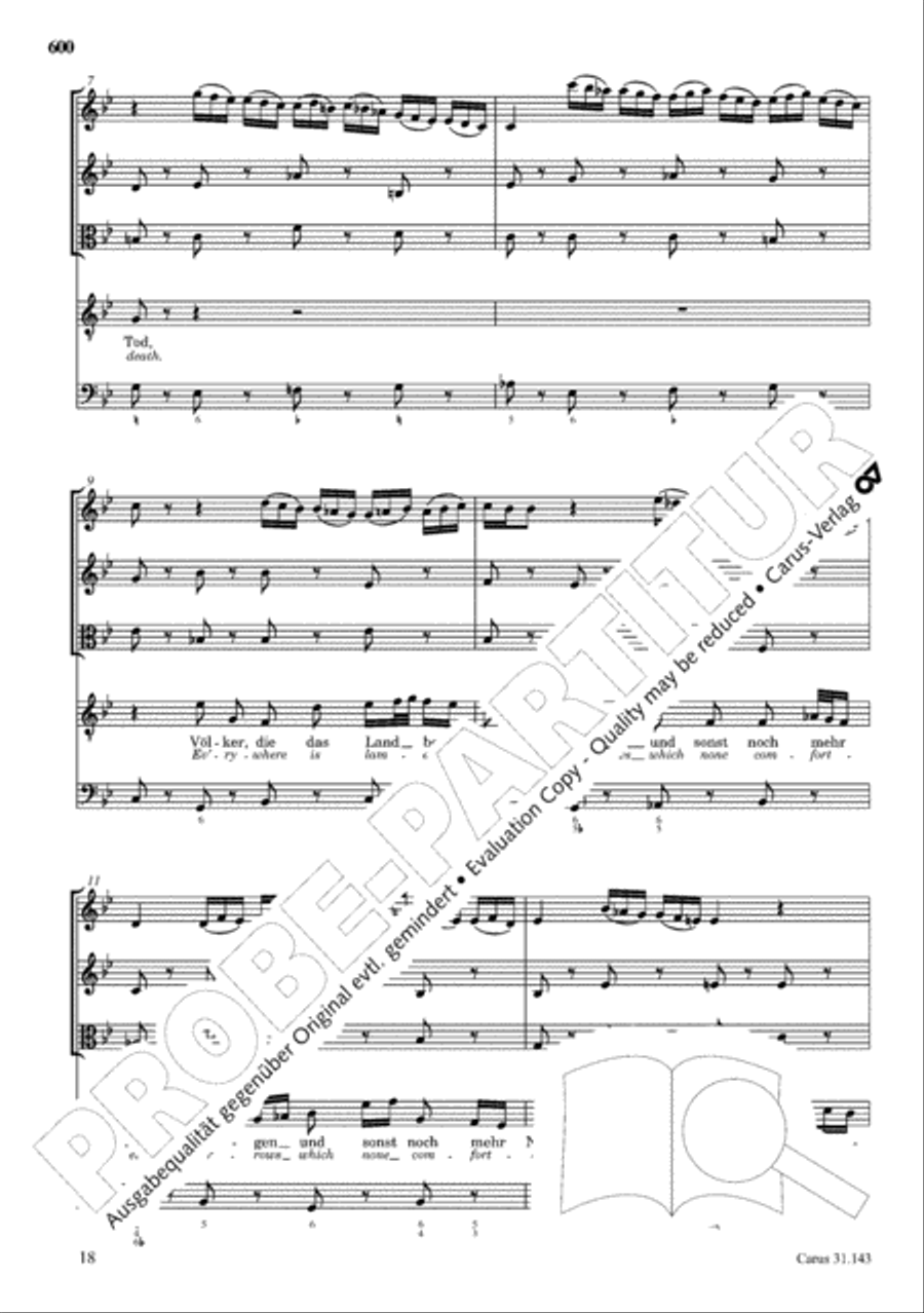 The Complete Sacred Vocal Works (Das geistliche Vokalwerk) Voice scores gallery preview page 601