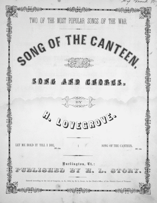 Book cover for Song of the Canteen. Song and Chorus