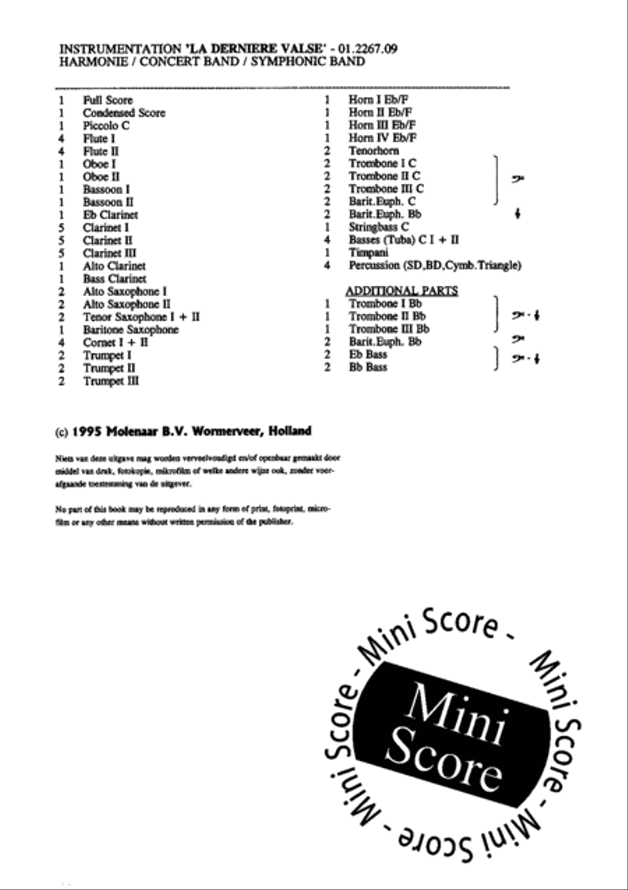 La Derniere Valse Concert Band scores gallery preview page 4