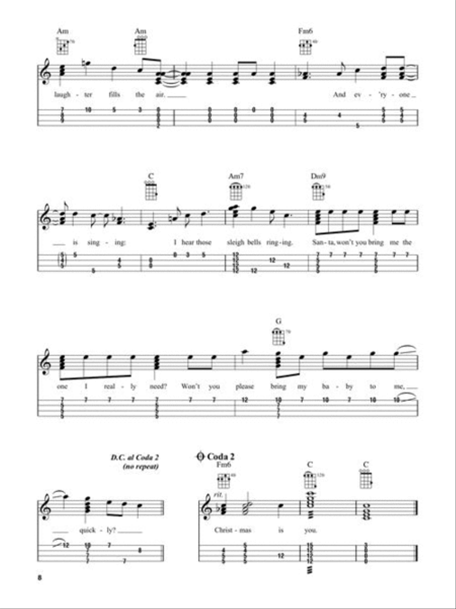 Christmas Songs for Solo Fingerstyle Ukulele Ukulele scores gallery preview page 9