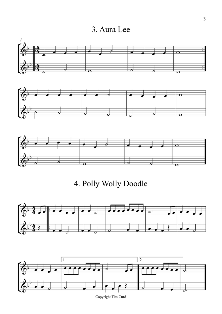 14 Easy Duets For Tenor Horn And Euphonium Brass Duet scores gallery preview page 3
