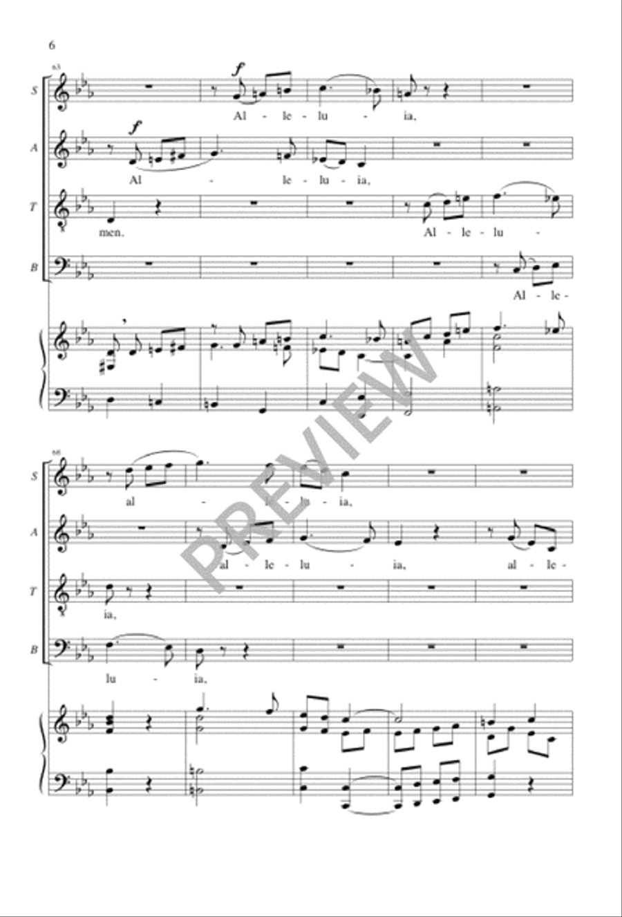 Alleluia, Amen 4-Part scores gallery preview page 6