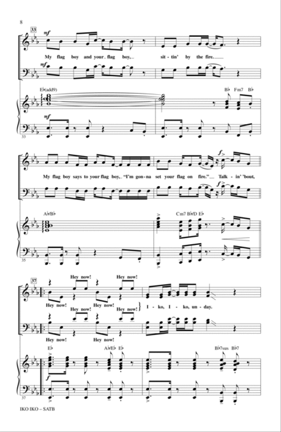 Iko Iko Iko Iko 4-Part scores gallery preview page 6