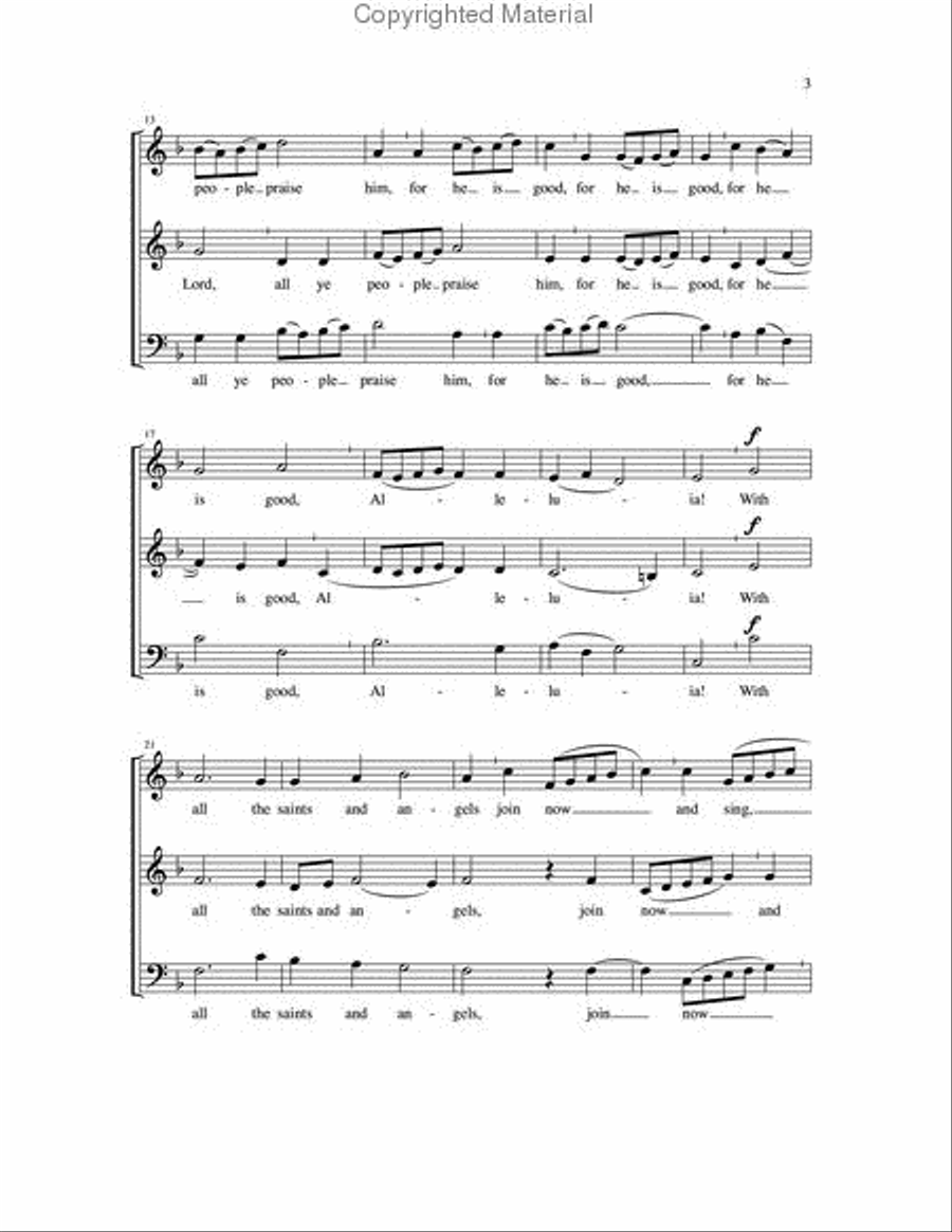 O Praise the Lord O Praise the Lord 3-Part scores gallery preview page 3