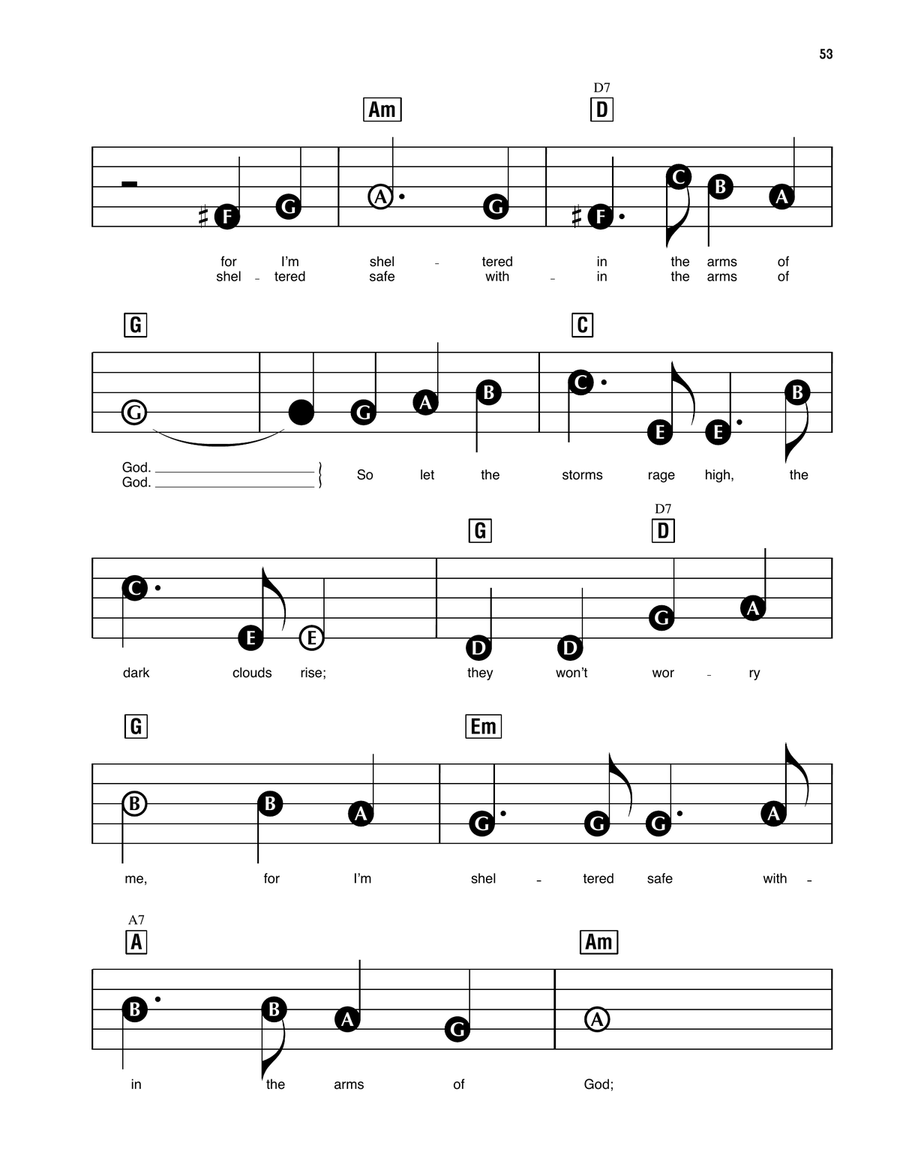 Sheltered In The Arms Of God Electronic Keyboard scores gallery preview page 2