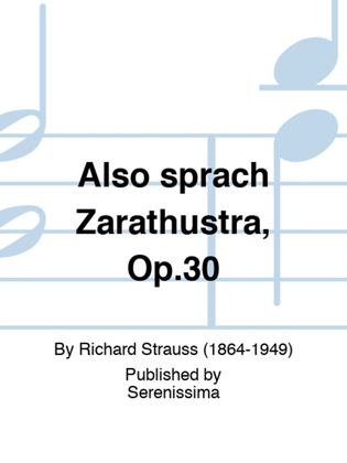 Book cover for Also sprach Zarathustra, Op.30