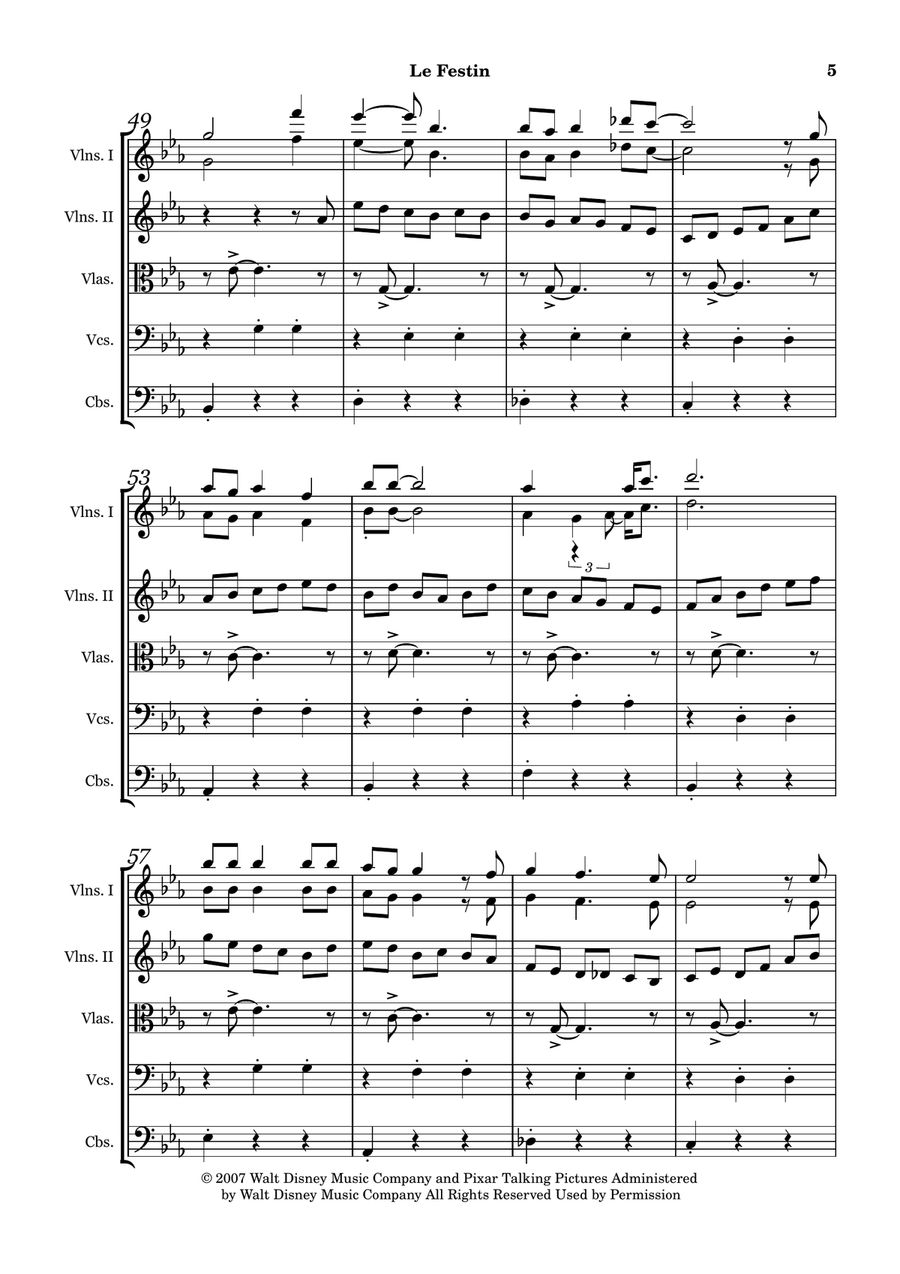 Le Festin String Orchestra scores gallery preview page 5