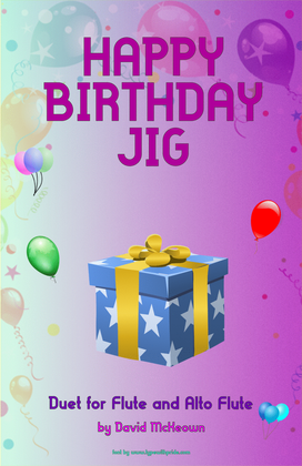 Happy Birthday Jig for Flute and Alto Flute Duet