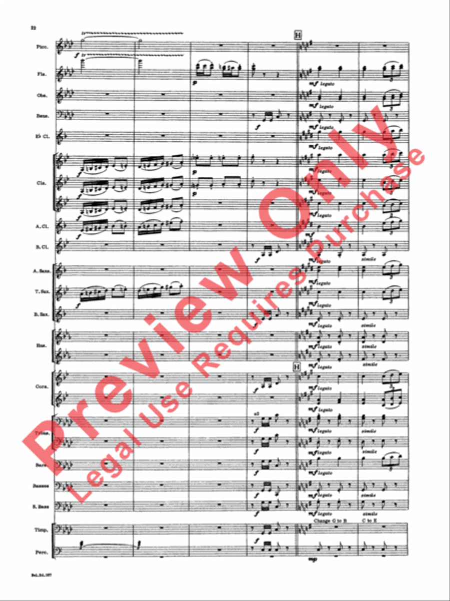 March and Procession of Bacchus Concert Band scores gallery preview page 21