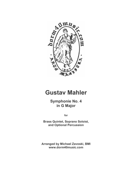 Symphonie No. 4 in G Major for Brass Quintet image number null