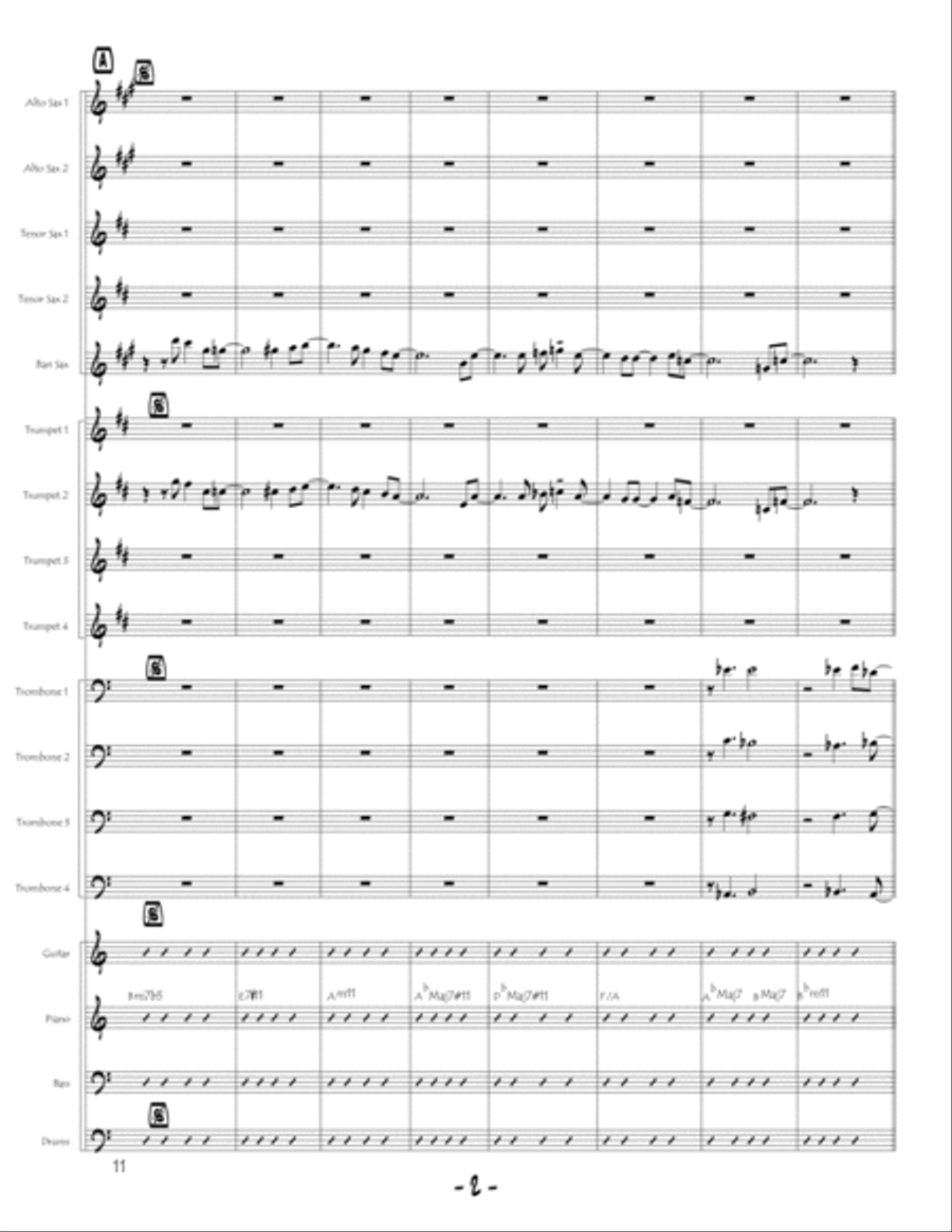 Reverse Peephole (digital print) Jazz Ensemble scores gallery preview page 2