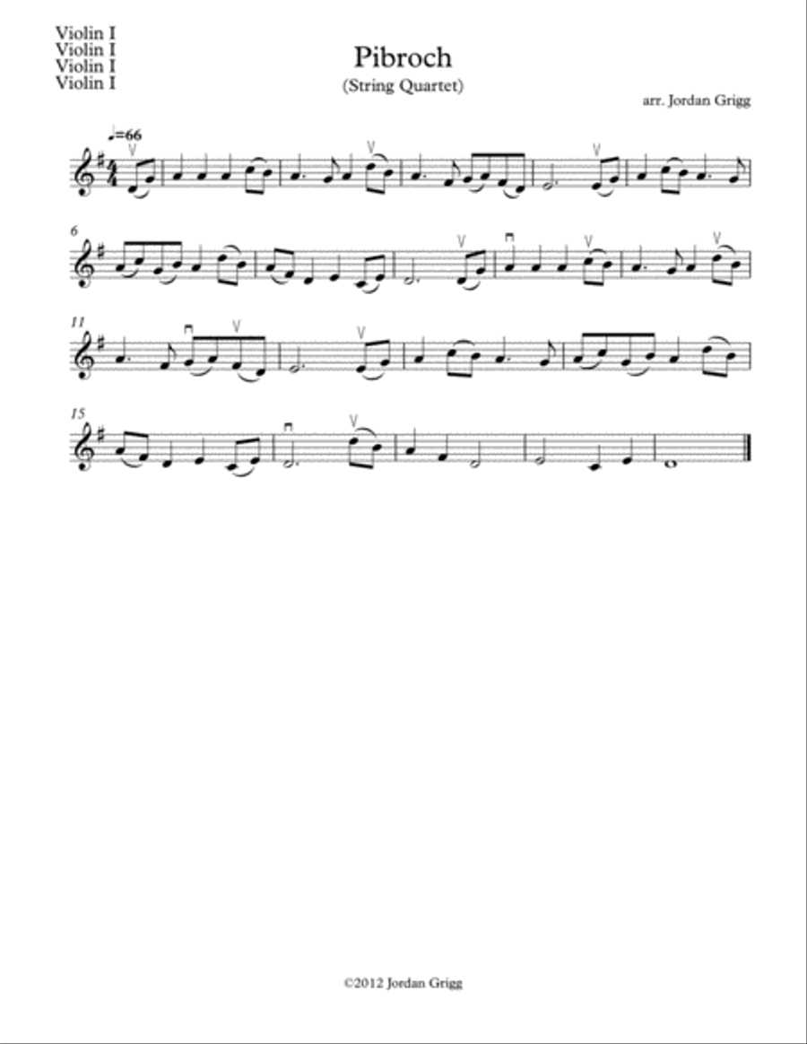 Pibroch (String Quartet) String Quartet scores gallery preview page 3