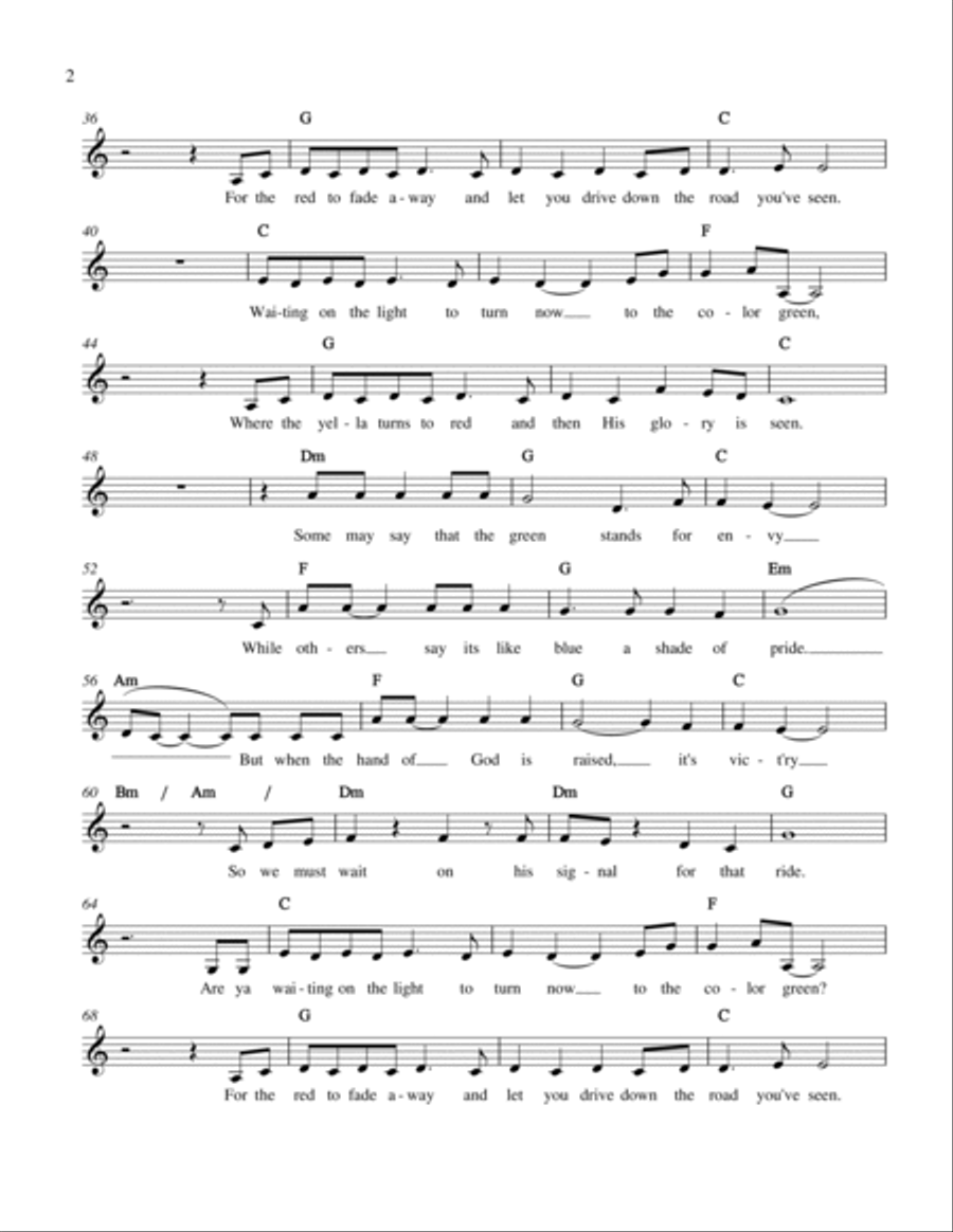 Waiting on the Light Waiting on the Light Piano, Vocal, Guitar scores gallery preview page 2