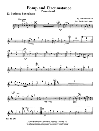 Pomp and Circumstance, Op. 39, No. 1 (Processional): E-flat Baritone Saxophone
