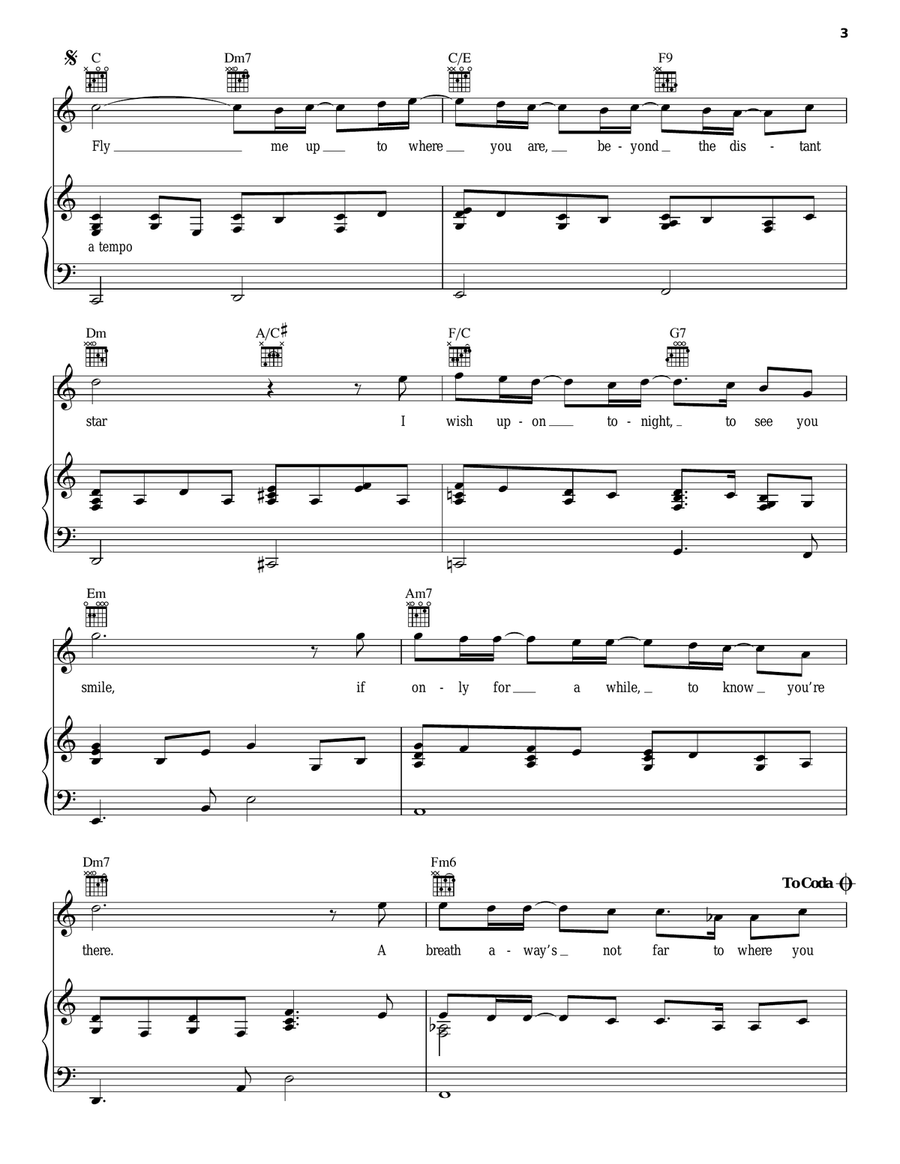 To Where You Are Piano, Vocal, Guitar scores gallery preview page 3