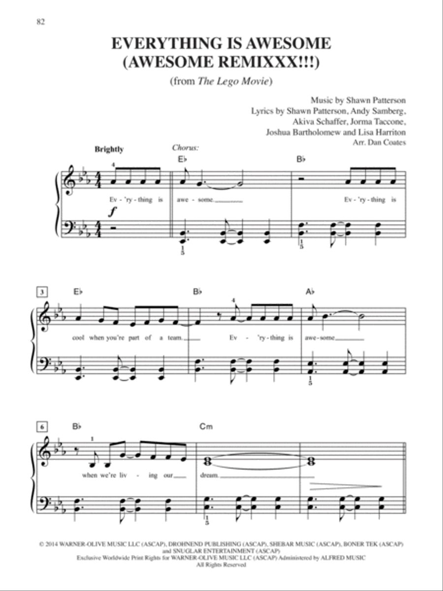 2015 Greatest Pop & Movie Hits Easy Piano scores gallery preview page 5