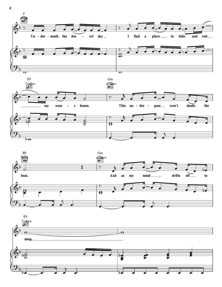 In Another World Piano, Vocal, Guitar scores gallery preview page 2