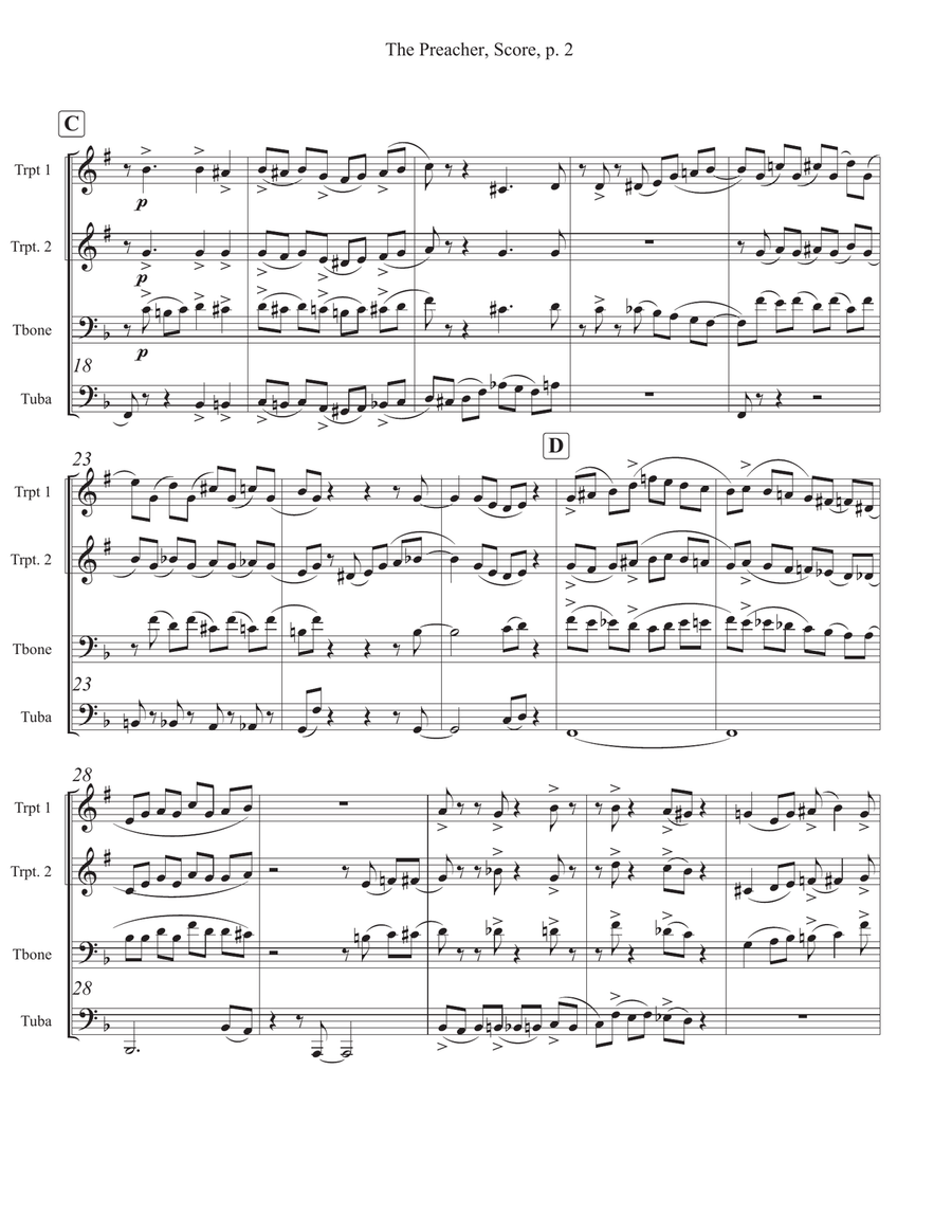 The Preacher Brass Ensemble scores gallery preview page 2