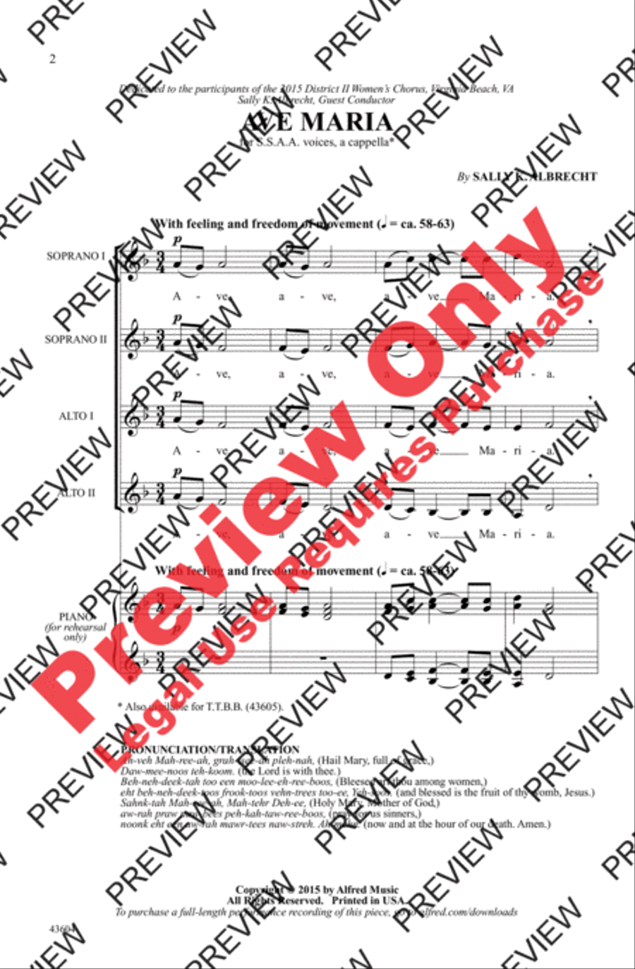 Ave Maria Women's Choir scores gallery preview page 2