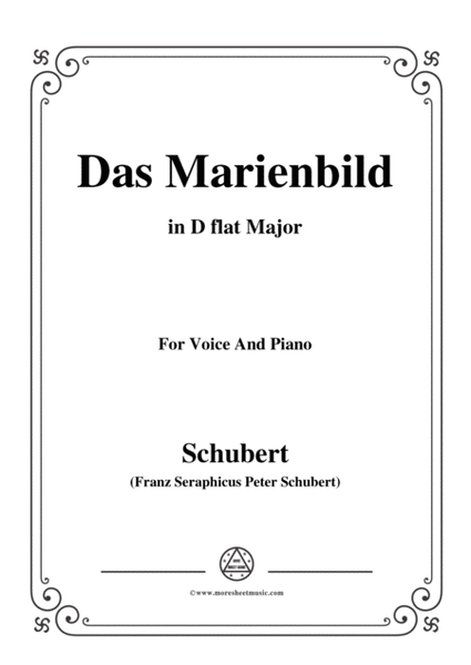 Schubert-Das Marienbild,in D flat Major,for Voice&Piano image number null