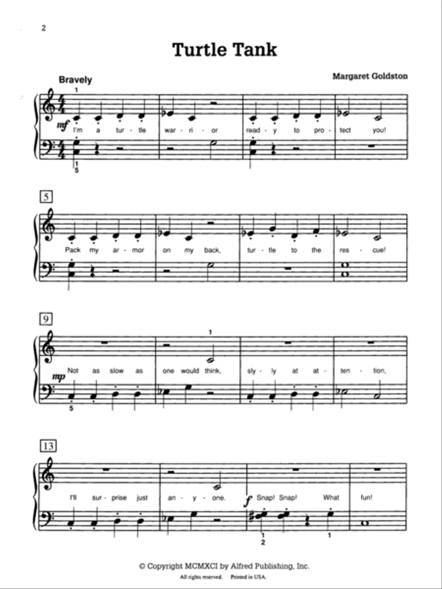 Turtle Tank Easy Piano scores gallery preview page 2