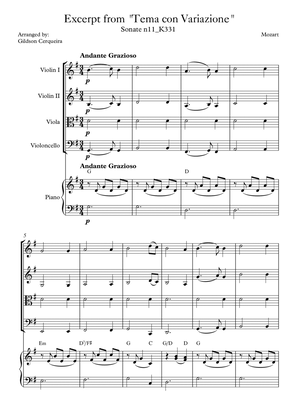 Excerpt from sonate k331 - "Tema con Variazione"