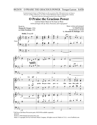 Book cover for O Praise the Gracious Power