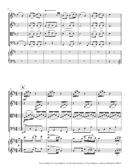Franz Schubert - Trout Quintet (Full Score) image number null