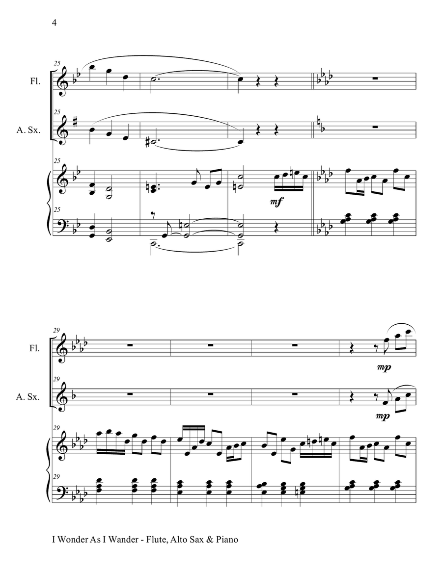 I Wonder As I Wander I Wonder As I Wander Woodwind Duet scores gallery preview page 5