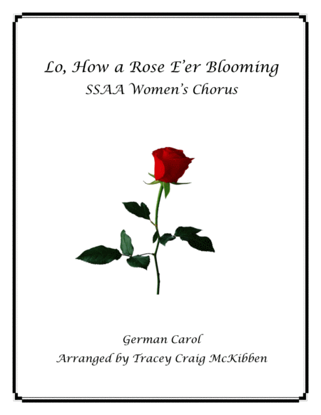 Lo, How a Rose E'er Blooming (SSAA) image number null