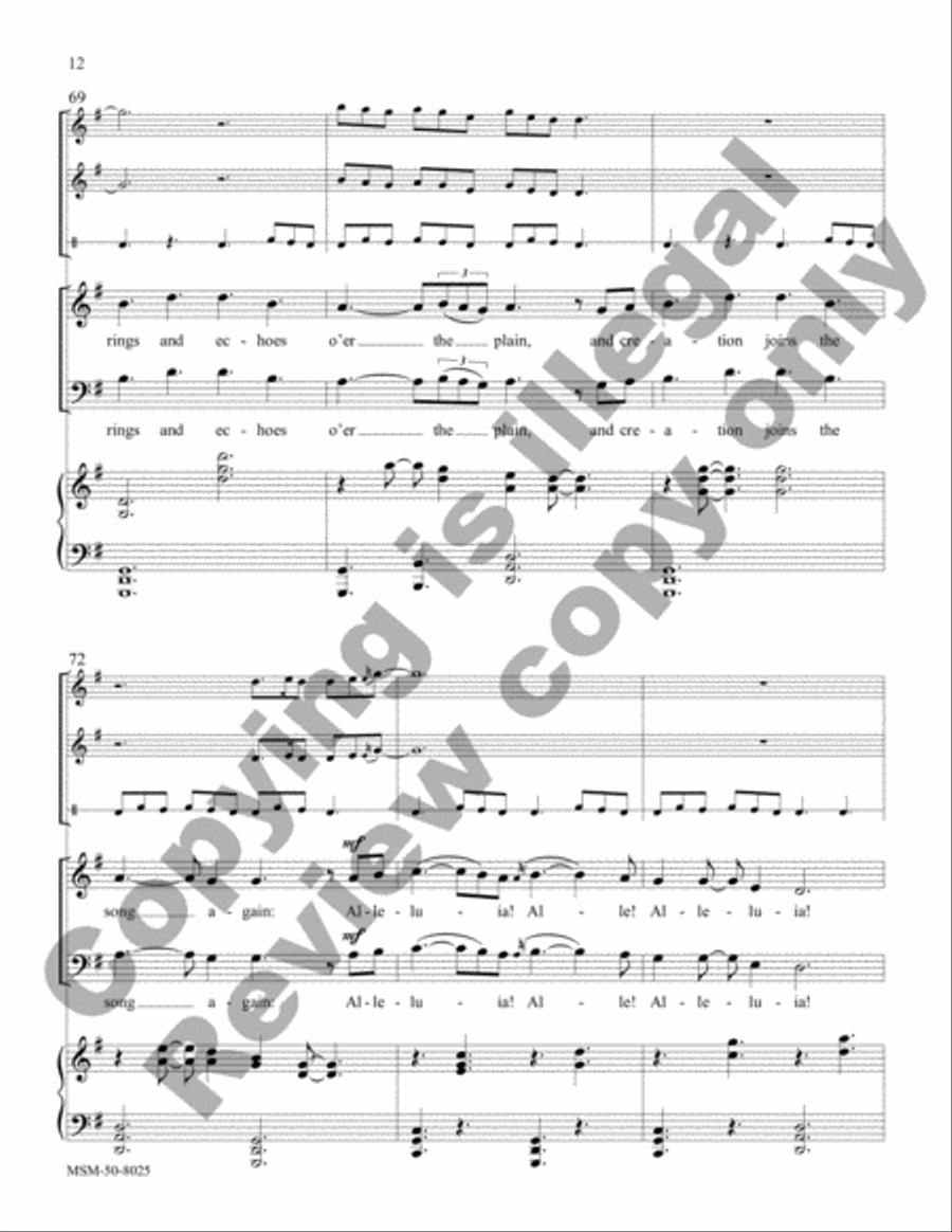 Alleluia! (Full/Choral Score) 4-Part scores gallery preview page 12